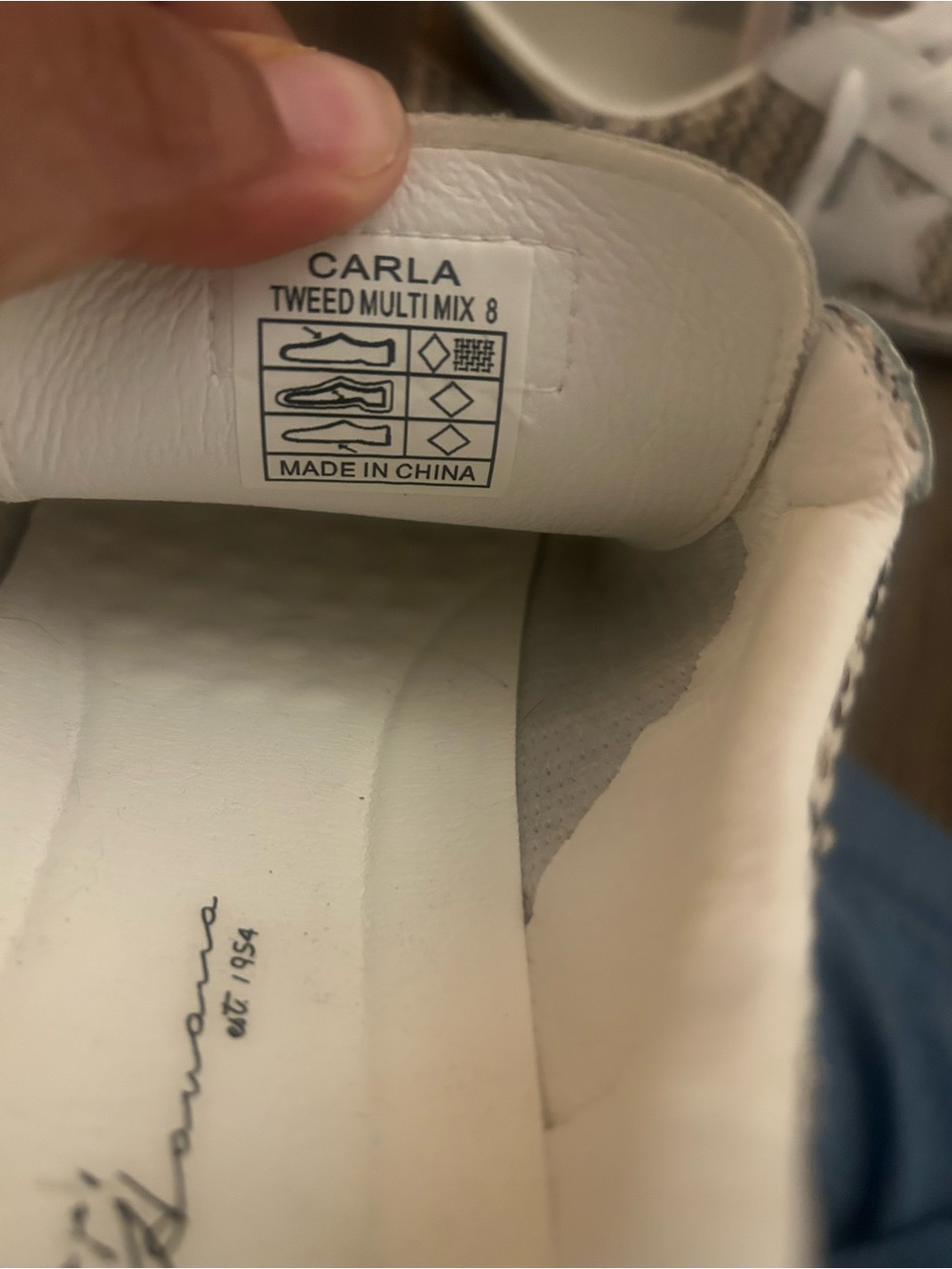 Vintage Havana Women's Beige, White and Black Woven Sneakers - Picture 11 of 14